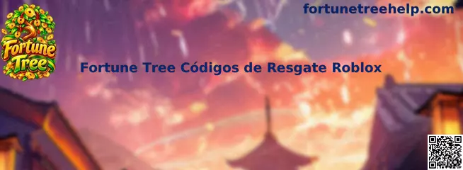 Banner oficial de códigos de resgate de Fortune Tree no Roblox