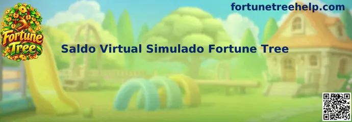 Interface explicativa do Saldo Virtual Simulado Fortune Tree